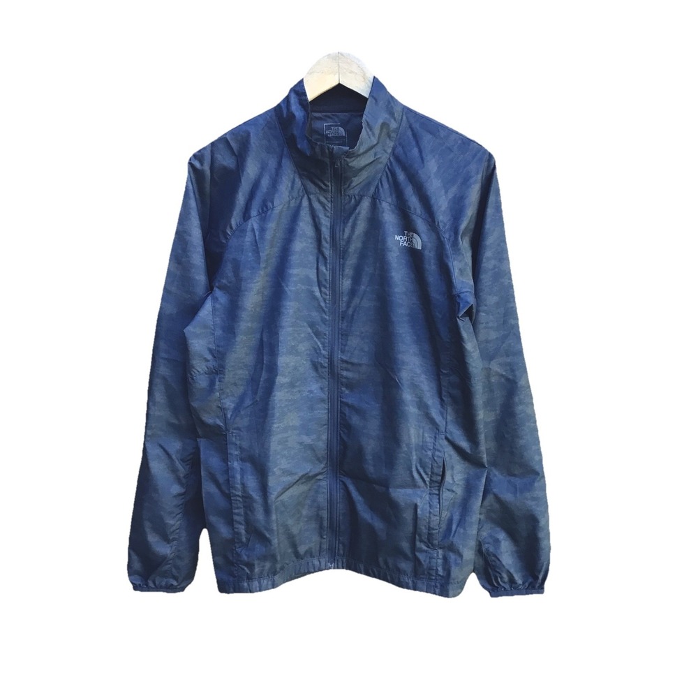 The North Face FlashDry Windbreaker Jacket Men's Small Blue Camo Full Zip